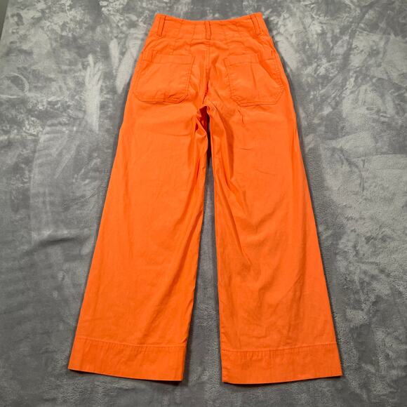 Maeve Pants Womens 24 Blue The Colette Wide Leg High Rise Stretchy Classic - Picture 2 of 13